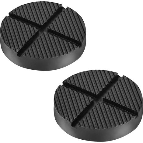 Wagenheber Gummiauflage avec écrou et profil Schwarz Unterstellbock Gummiblock pour Wagenheber et Hebebühnen,2 pièces (1/5)