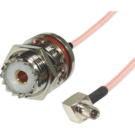 Cavo di collegamento TS9 / presa UHF da 15 cm RG316 (1/2)