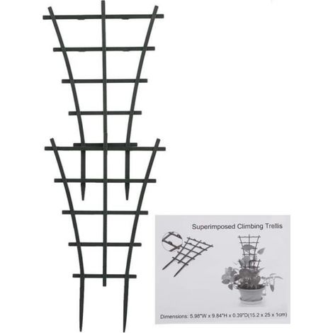 Treillis De Jardinage - Plastique Résistant - Pour Plantes Grimpantes Extérieur Intérieur - Lot De 4 (1/4)