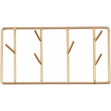 Stück Handtuchhaken, Kleiderhaken, kreativer Kleiderhaken, zum Aufhängen von Handtüchern, Hüten, Mänteln und Schals, Gold, 13,5 x 25,5 cm - LIAIKI