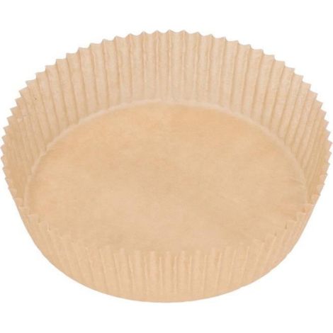 Doublure Papier - Friteuse Rond 160 mm x 45 mm - Antiadhésif Huilé - Pour Cuisine Maison Camping Barbecue - 100 Pièces (1/4)