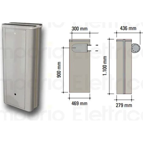 faac kit barrière automatique 24v avec capot gris 104680 hybrid b680h kit g
