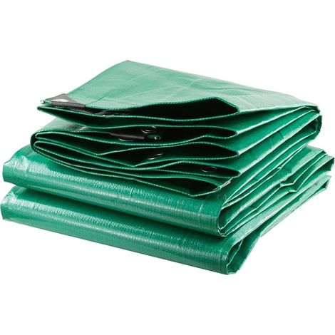 Telo protettivo per esterni, 5 x 8 m - Telo impermeabile, ultra resistente e durevole, resistente ai raggi UV - Telo per legna da ardere, Telo per cantieri edili - Occhielli in alluminio