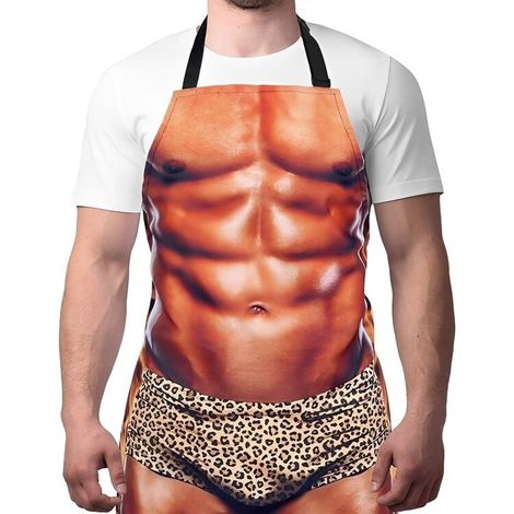 Grembiule Dailygoods con design divertente, grembiule da cucina per uomo, grembiule da barbecue, grembiule da cucina, regalo creativo, materiale sostenibile (1/5)