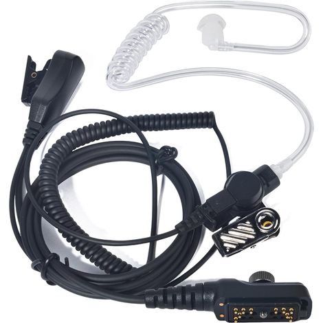 1 Écouteur radio, tube acoustique transparent, microphone discret, PTT rotatif, compatible Hytera PD700 (1/5)