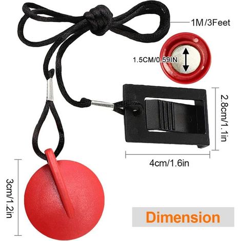 Clé de Sécurité Universelle pour Tapis de Course pour Toutes Les Formes Images Weslo Reebok Epic Golds Gym Freemotion et Healthrider Tapis de Course (1/4)