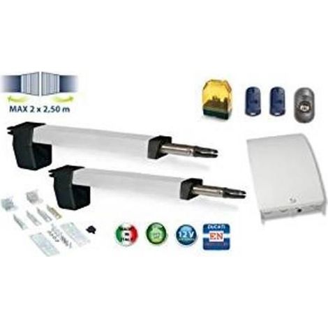 Ouvre portail double vantaux battants course 300 mm vérins HC ALLDUCKS DUCATI