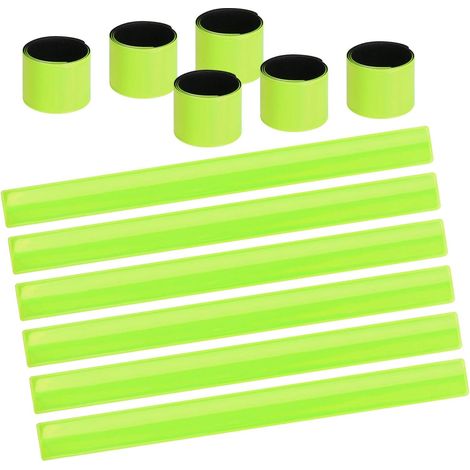 12 pièces bandes réfléchissantes, légères et réglables, bandes réfléchissantes, bracelet hautement réfléchissant pour tout le monde, bracelet réfléchissant pour le cyclisme, la course ou le jogging, 3