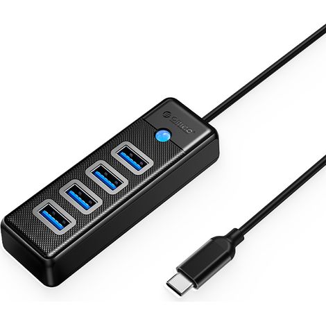 PW4U-C3 USB-C - 4x USB-A Splitter-Hub - schwarz (1/4)
