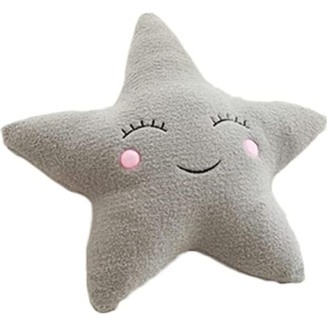 Almohada de estrella de peluche suave con diseño de luna y nubes, cojín refrescante para cama, hogar, oficina, sofá, asiento de automóvil, suministros para fiestas (estrella (21,5  21,5) pulgadas (55 