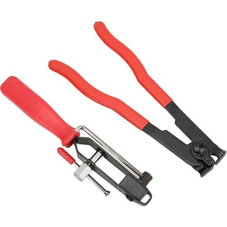 2-teiliges Set CV-Gelenk-Ohrklemmen-Set, Manschetten-Crimpzange, Edelstahl, Universal für Autos