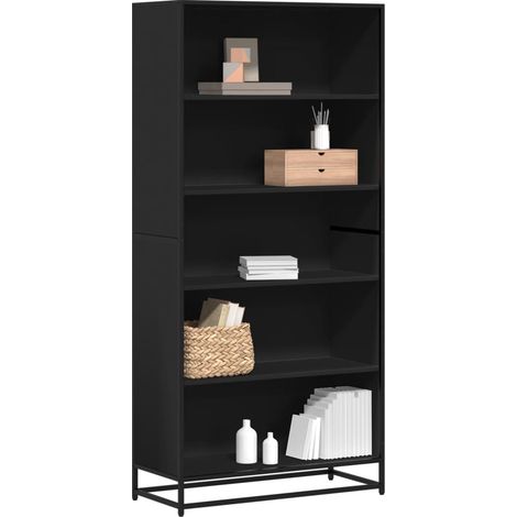 Bücherregal Schwarz 80,5x35x170,5 cm Holzwerkstoff