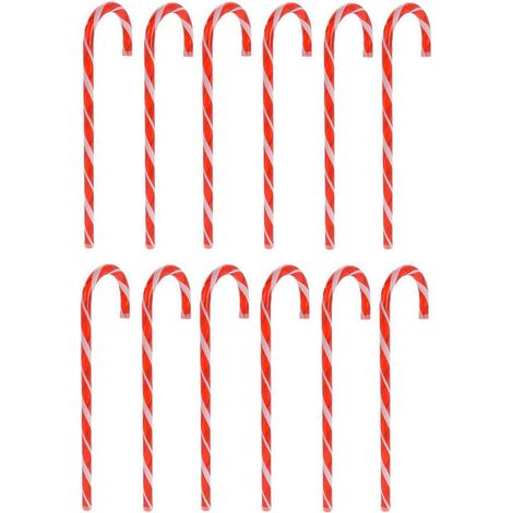 XXL Deko Zuckerstangen - 12er Set / 62 cm - Weihnachts Winter Deko zum Aufstellen