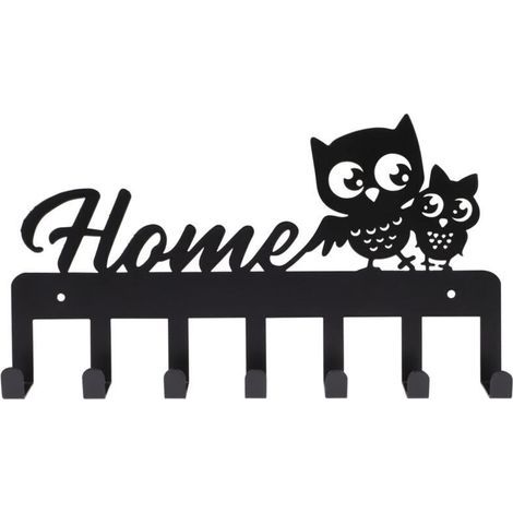 Porte-Clés Hibou Créatif en Fer Forgé - JINFGERNE - Décoration Murale Simple et Élégante (1/5)