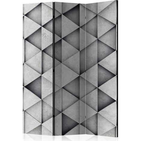 Paravento - Grey Triangles [Room Dividers] - 135x172 (1/4)