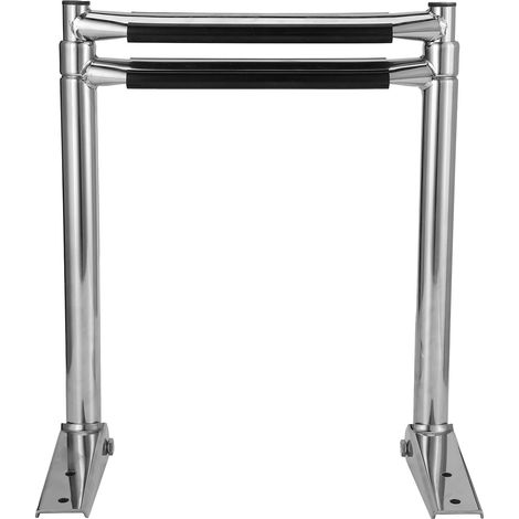 Échelle de bateau pliable télescopique à 2 marches en acier inoxydable pour ponton, yacht ou bateau (1/5)
