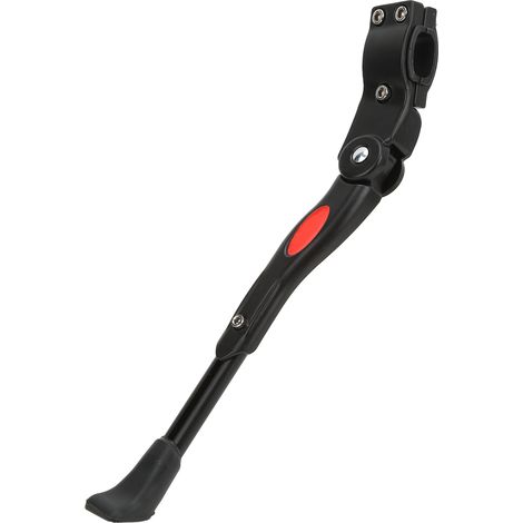 Béquille de vélo en alliage d'aluminium réglable, stable et sécurisée, noire. (1/5)