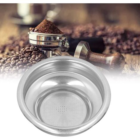 58-mm-Kaffeefilterkorb, 1 Person, Edelstahl, Universal, Feindruck, für halbautomatische Kaffeemaschinen (1/5)