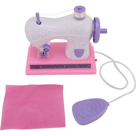 Machine à coudre pour enfants, jouet à monter soi-même, machine à coudre électrique rechargeable USB, ensemble de jouet violet pour enfants (1/5)