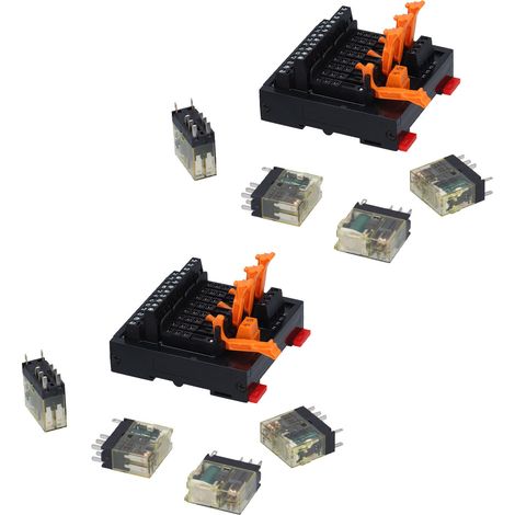 2 Modules Relais 4 Canaux DIN Rail, 2 Ouverts 2 Fermés, Carte Commande PLC BEM2S‑4MZ (1/5)