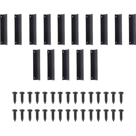 15 Pièces Poignée de Tiroir Noir Aluminium Allié Anti-Rouille Revêtement Multiple pour Placard Salon (1/5)