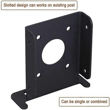 Kit de 4 supports de base réglables en bois pour poteaux de clôture/pergossa, support de base d'ancrage de poteau robuste, compatible avec les balustrades de patio et les boîtes aux lettres. (1/5)