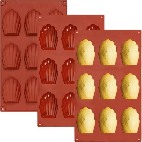 Lot de 3 Moules à Chocolat en Silicone, Moule à Chocolat en Silicone, Bricolage, Fleurs, Feuilles, Arc en silicone, Bougies, Moule à Savon, pour Chocolat, Gelée, Pralines, Glaçons et Savons (1/5)