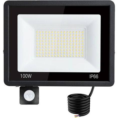 Faro, sensore di movimento per esterni, design impermeabile, sensore di movimento da 100 W, luce fredda (1/2)