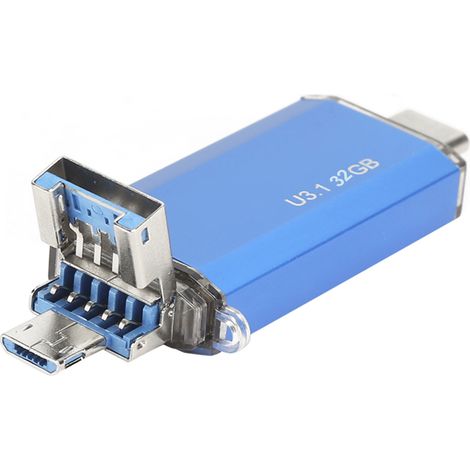 MAIKOU Clé USB 3 en 1 avec Ports USB 3.0 et Micro, Stockage 32‑256G pour Ordinateur (1/5)