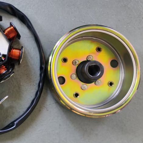 The magnetic flywheel is suitable for GY6 80 100 80CC coil stator ignition 139QMB 139QMA. (1/4)