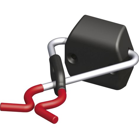 alfer x-star®-Gerätehalter H 6 x T 14 cm Stahl rot Wandhalter Werkzeughalter (1/2)