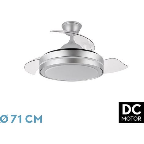 FABRILAMP Ventilador Dc Esparta Peque 44w 5182lm Plata 71d 3asp 3000-4000-6000k Remoto+temporizador+memoria (1/3)