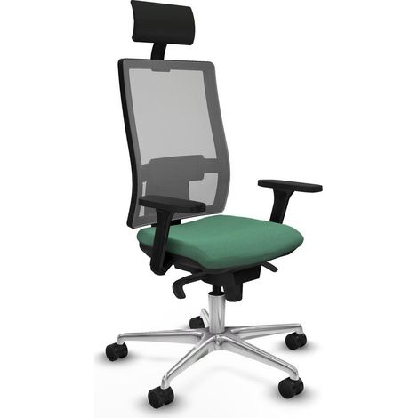 Piqueras y Crespo Chaise de bureau ergonomique vert émeraude (1/3)