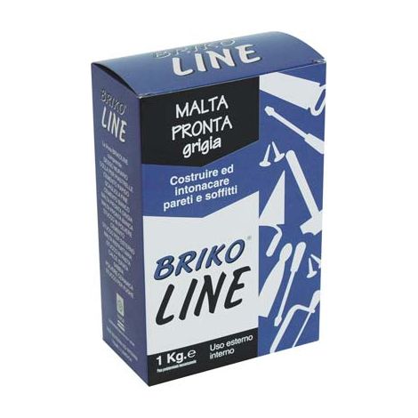 INTONACO PRONTO GRIGIO BRIKO LINE - KG 1- 12 pezzi