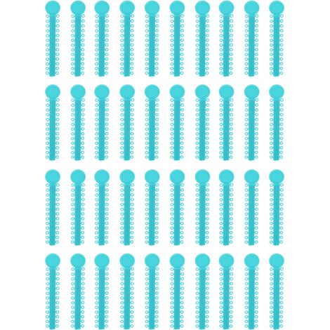 40 pièces d'élastiques orthodontiques, anneaux élastomères pour appareil dentaire, accessoires de bagues médicales (1/5)
