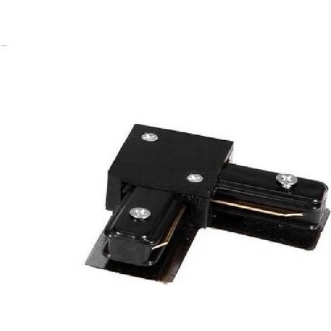 TrAdE Shop Traesio - Connettore Giunzione Tipo L Per Binario Monofase 2 Poli Colore Nero Pista-nl - (1/2)