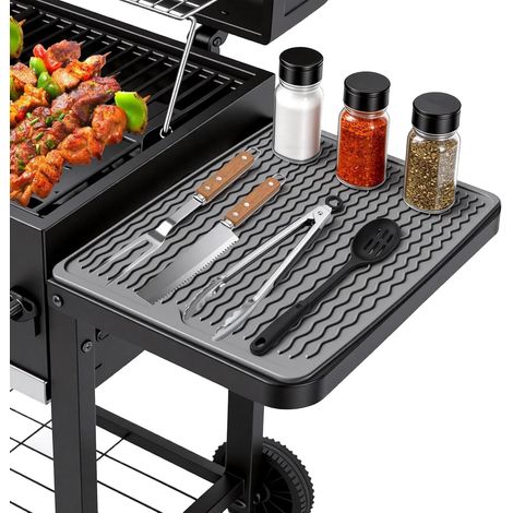 Tapissilicone barbecue résistant chaleur 40x30cm – Repose-ustensiles – Compatible Weber, Traeger
