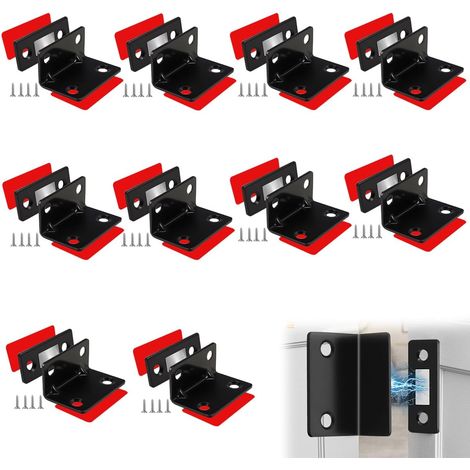 10 Pièces Aimant Porte Placard Autocollant, Ultra Mince Aimant Pour Porte De Placard, Loquet Magnetique, Pour Fermeture de Portes Coulissante, de Tiroir, de Cabinet (1/5)