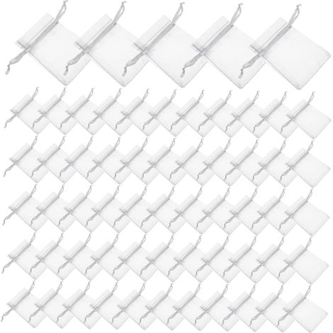 100pièces Sacs Cadeaux Organza avec Cordon De Serrage pour Bonbons Bijoux Emballage Petits Sacs à (1/5)