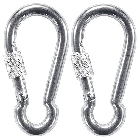 Stück selbstverriegelnde Karabinerhaken, 12 kN 1200 kg, robuster D-Ring (1/5)