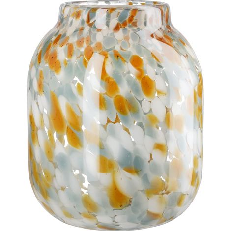 Vase en Verre - Étanche - Hauteur : 24 cm - Bleu, Marron, Transparent, Blanc (1/2)