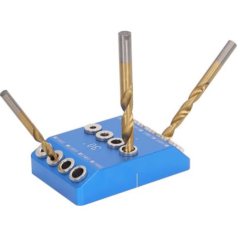 Bohrschablone 30 45 90 Grad Winkelbohrschablone aus Aluminiumlegierung für die Holzbearbeitung (1/5)