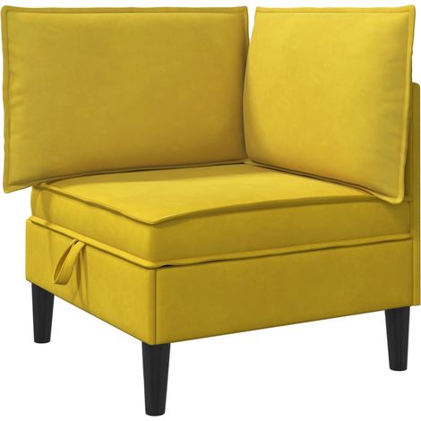 Sofa mit Stauraum Gelb Samt vidaXL (1/5)