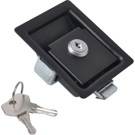 Ensemble de verrouillage pour remorque, poignée de verrouillage à palette avec clé en acier au carbone, plateau de rangement pour voiture (1/3)