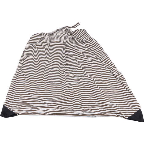 Housse de rangement pour jouets, lavable en machine, housse de fauteuil poire DIY, motif rayures café pour enfants (1/5)