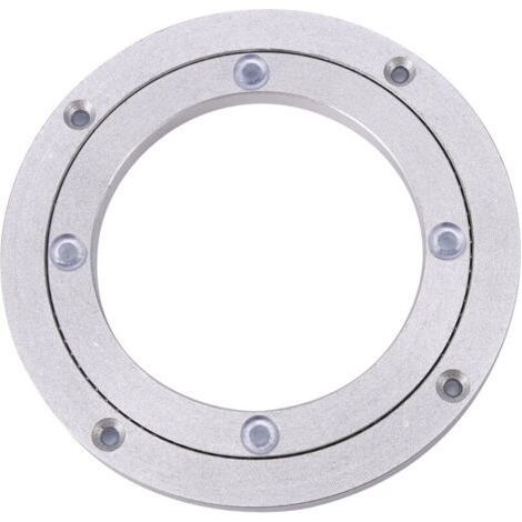 Desktop Rolling, Universal Silver Aluminum Alloy Round Table Turntable, Rotating Roller Plate, for Cake Decorating (8 Inch Inner Diameter: 14.5cm Diameter (1/4)