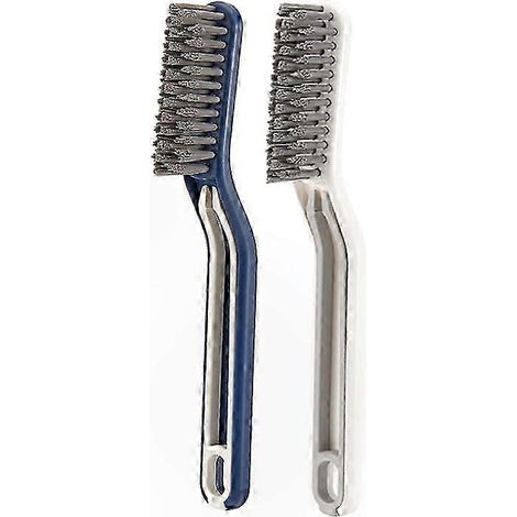 Lot de 2 brosses d'angle avec pinces, outils de nettoyage polyvalents pour carrelage mural et cadres de fenêtre (1/5)