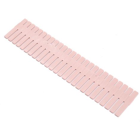 Set mit 4 verstellbaren Schubladeneinteilern aus Kunststoff, rosa, 37 x 7 cm.