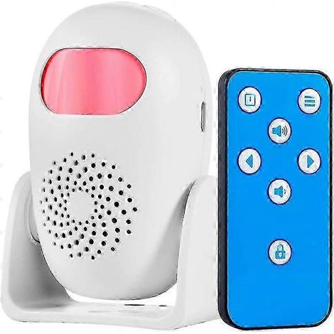 Alarme à détecteur de mouvement avec télécommande, système de sécurité anti-effraction infrarouge sans fil pour la maison/le magasin/le bureau, détecteur de mouvement PIR intérieur pour la sécurité de (1/5)