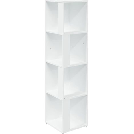 vidaXL Armarios de esquina 33 x 33 x 132 cm Engineered Wood Blanco (1/2)
